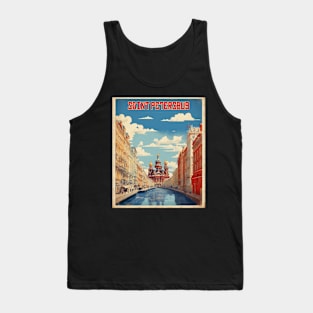 Saint Petersburg Vintage Tourism Poster Tank Top